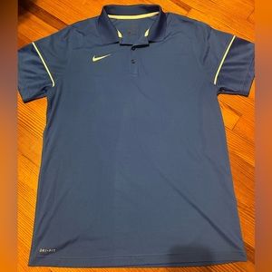 Blue Nike dri-fit polo